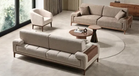 Product img 2, Perla Ahşap Ayaklı Yataklı Koltuk Takımı